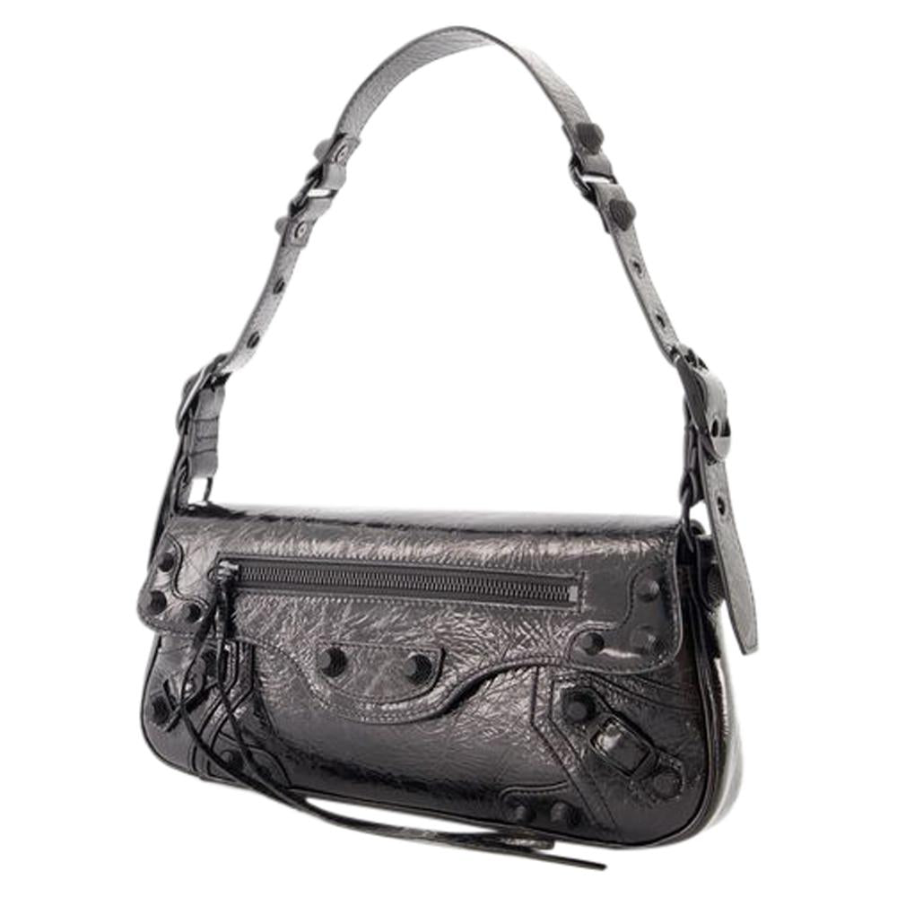 Black Leather Balenciaga Shoulder Bag