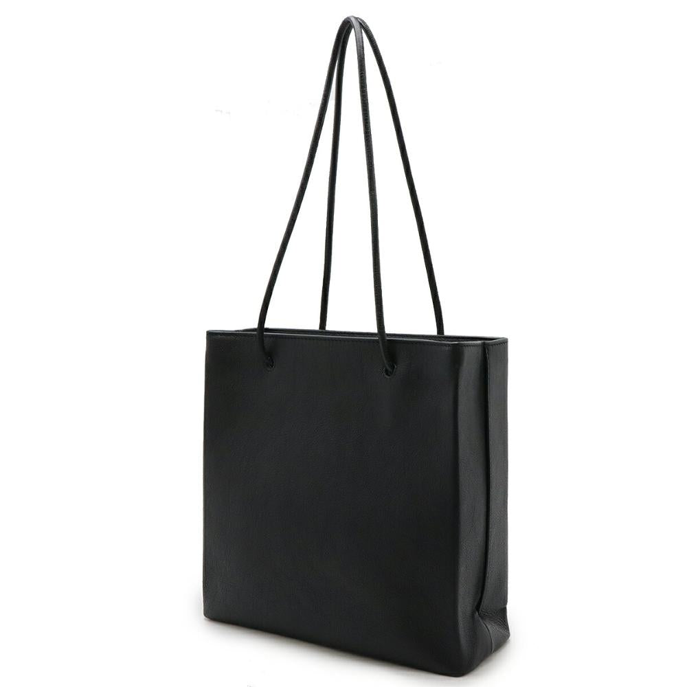 Black Leather Balenciaga Tote
