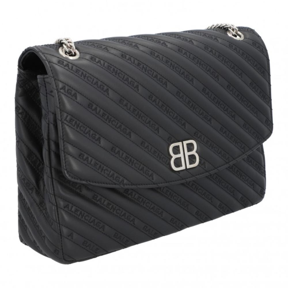 Black Leather Balenciaga Shoulder Bag