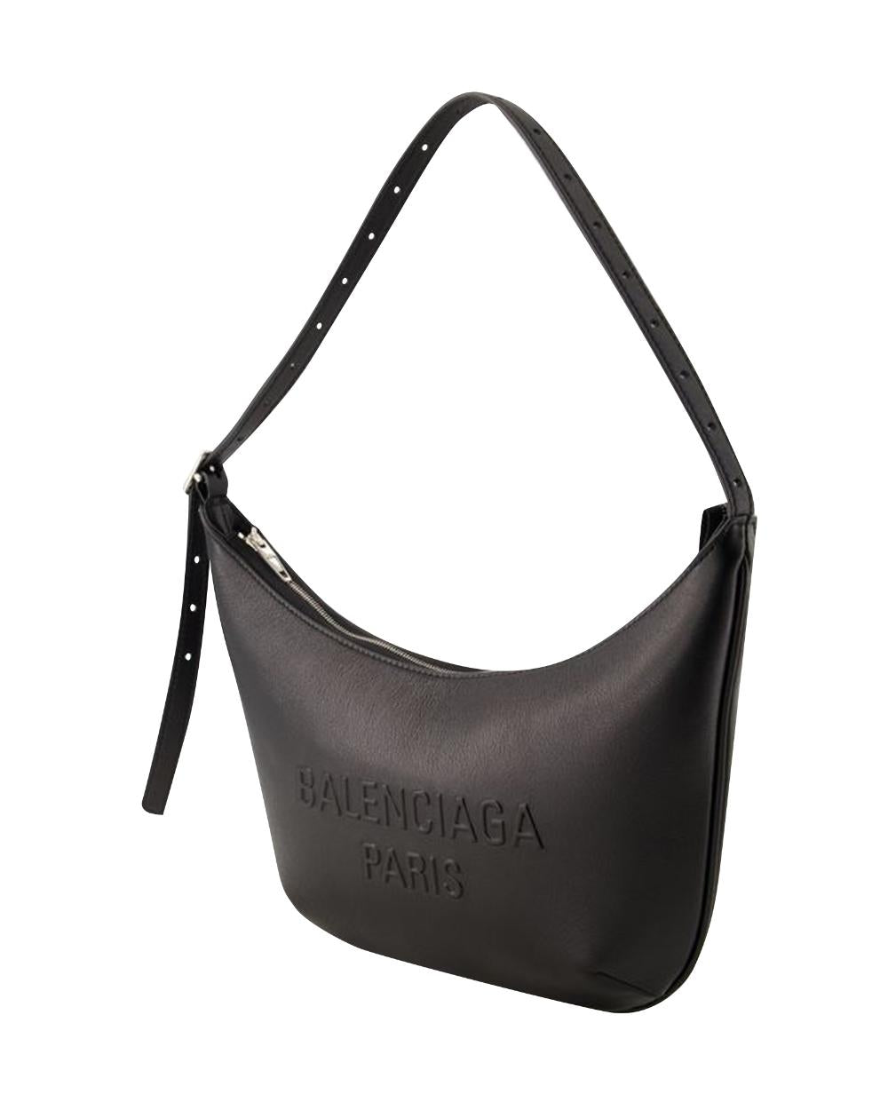 Black Leather Balenciaga Shoulder Bag
