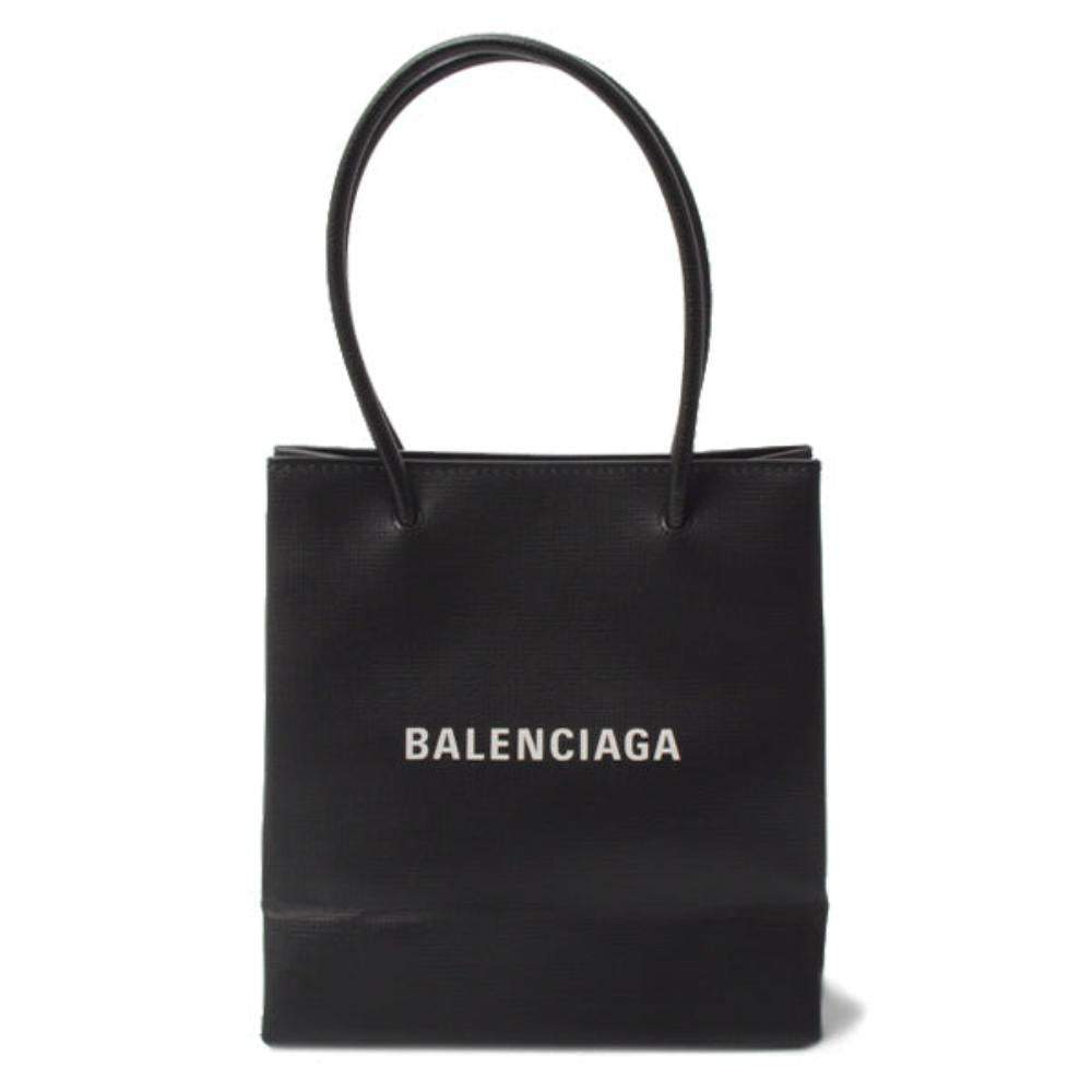 Black Leather Balenciaga Tote