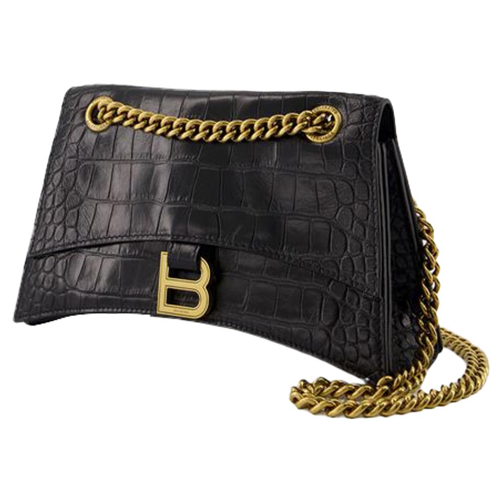 Black Leather Balenciaga Shoulder Bag