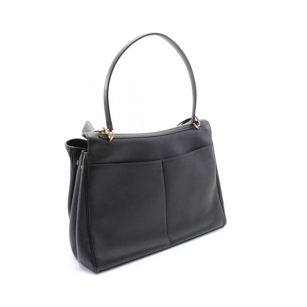Black Leather Balenciaga Handbag