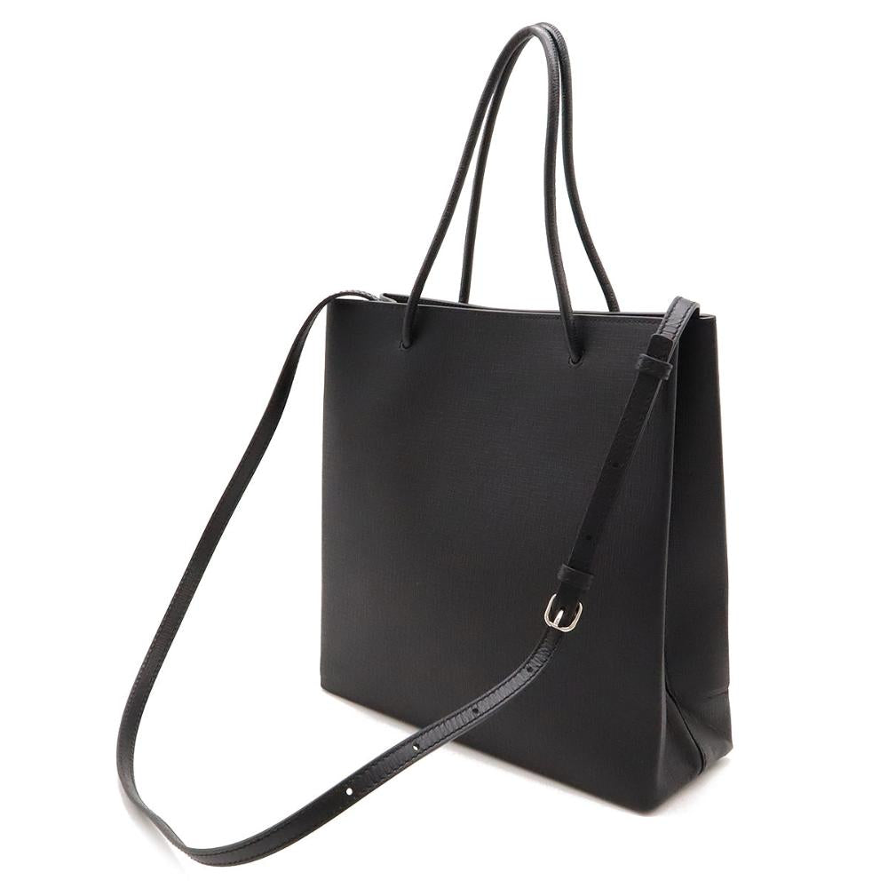Black Leather Balenciaga Tote