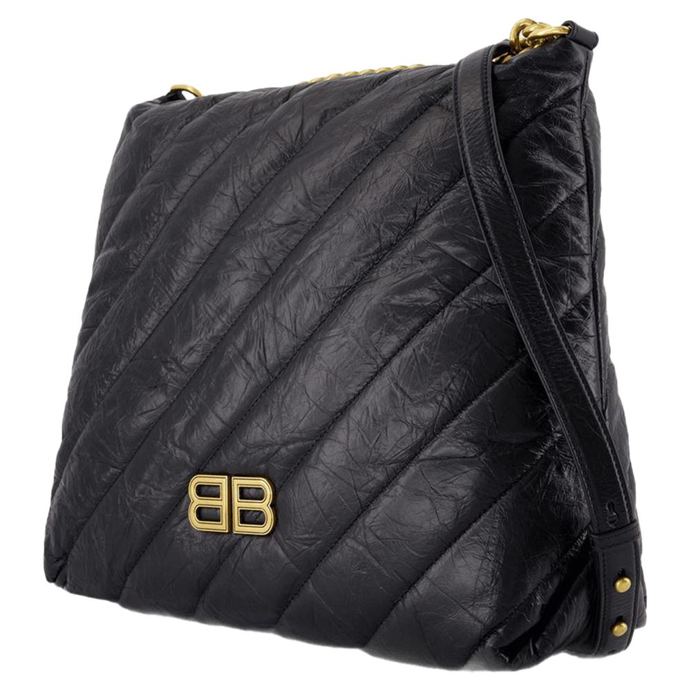 Black Leather Balenciaga Shoulder Bag