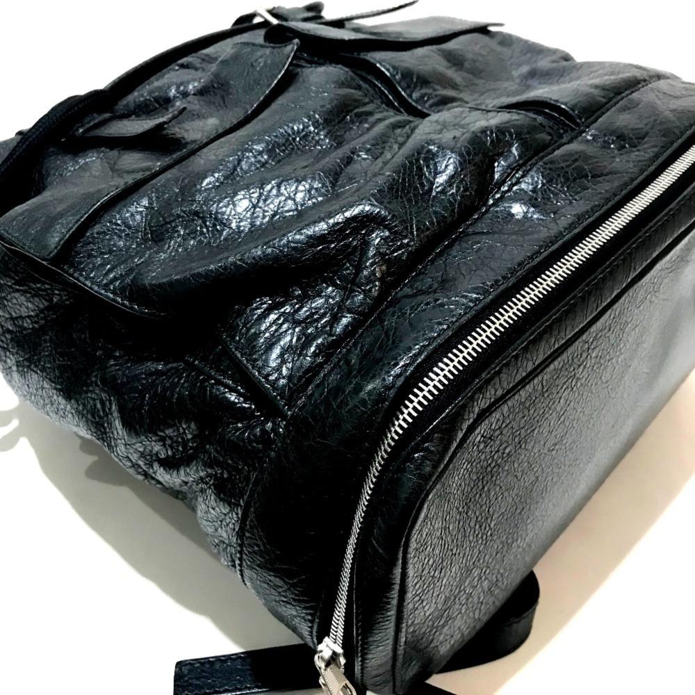 Black Leather Balenciaga Backpack