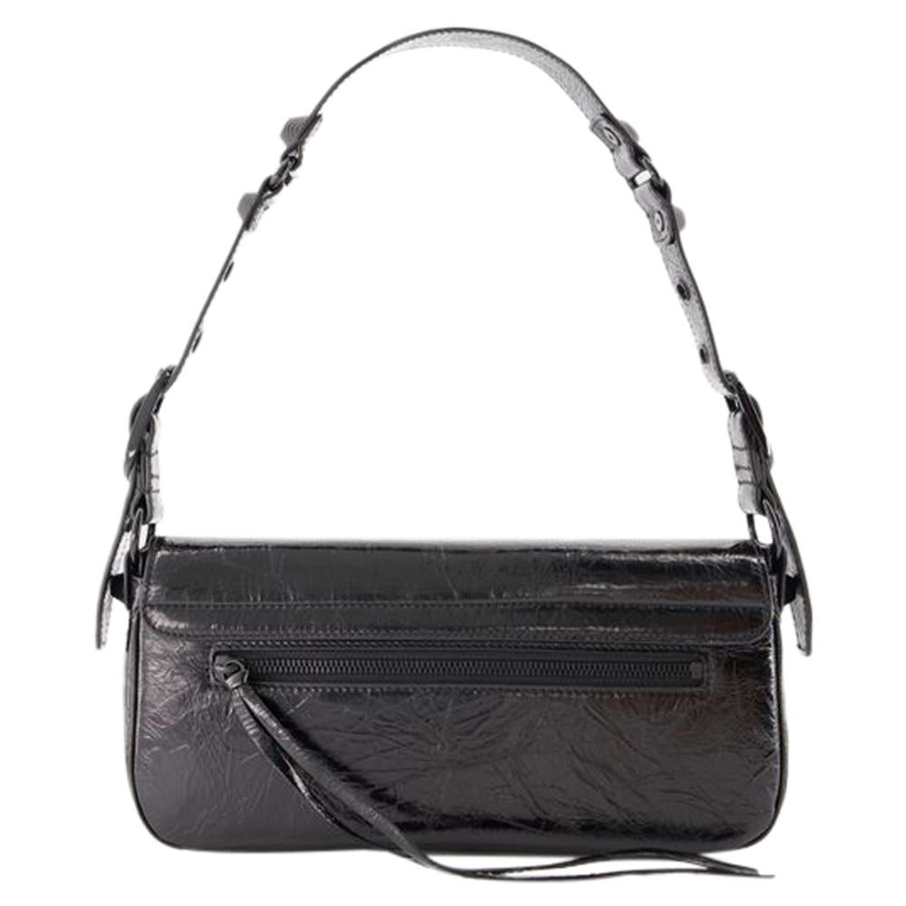 Black Leather Balenciaga Shoulder Bag
