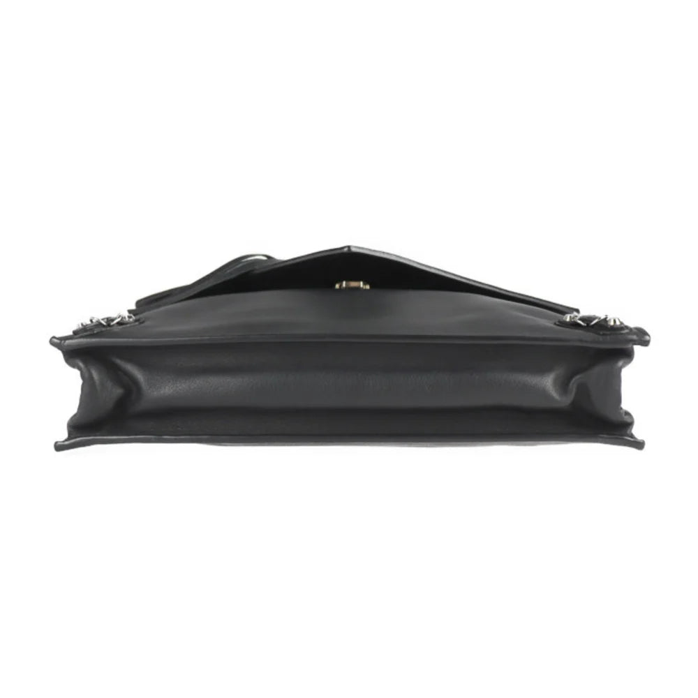 Black Leather Balenciaga Papier