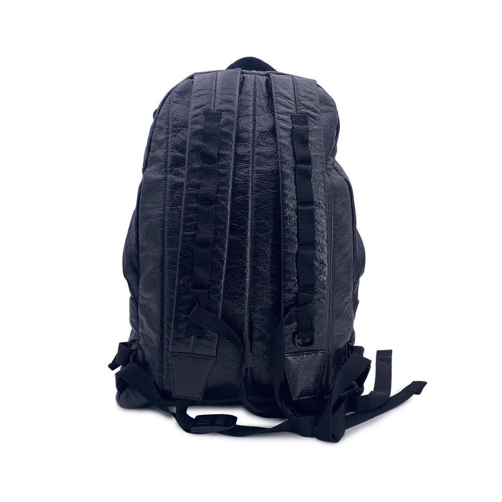 Black Leather Balenciaga Backpack