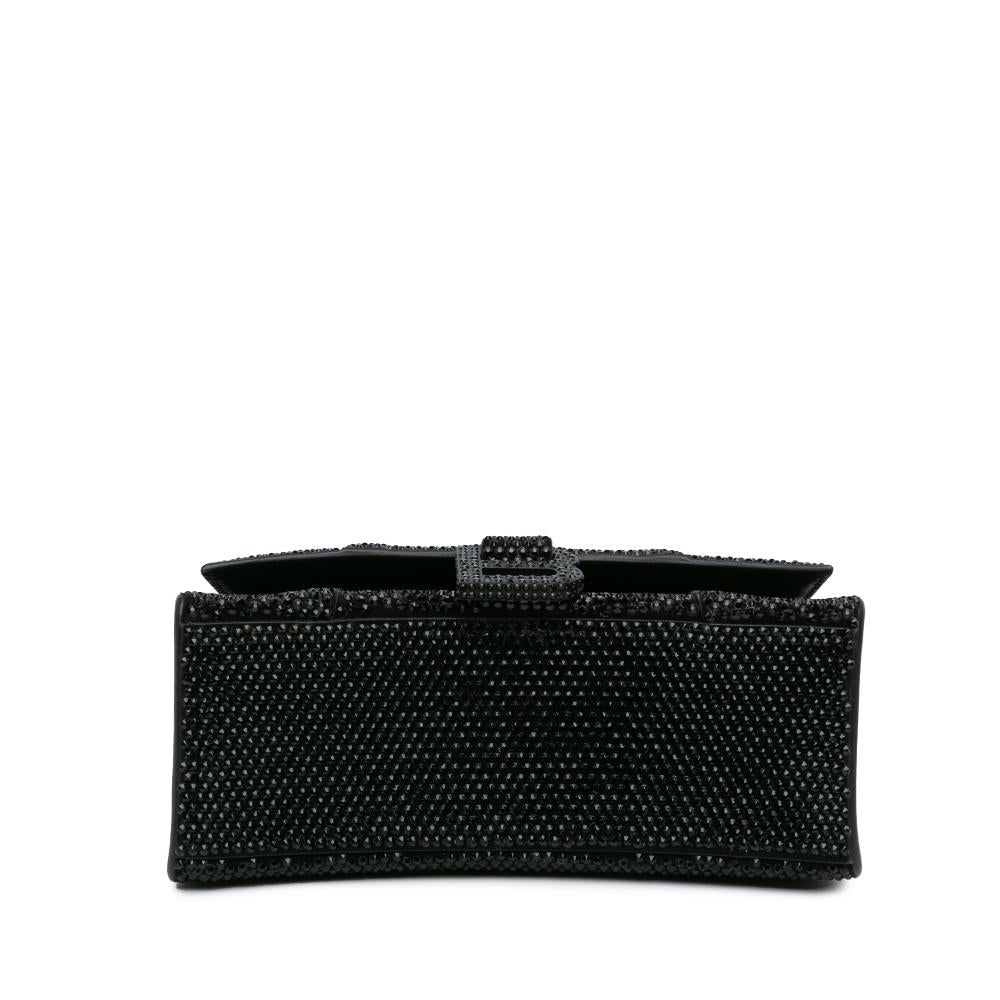 Black Leather Balenciaga Hourglass