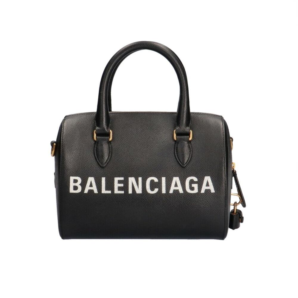 Black Leather Balenciaga Handbag