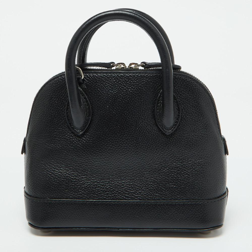 Black Leather Balenciaga Ville