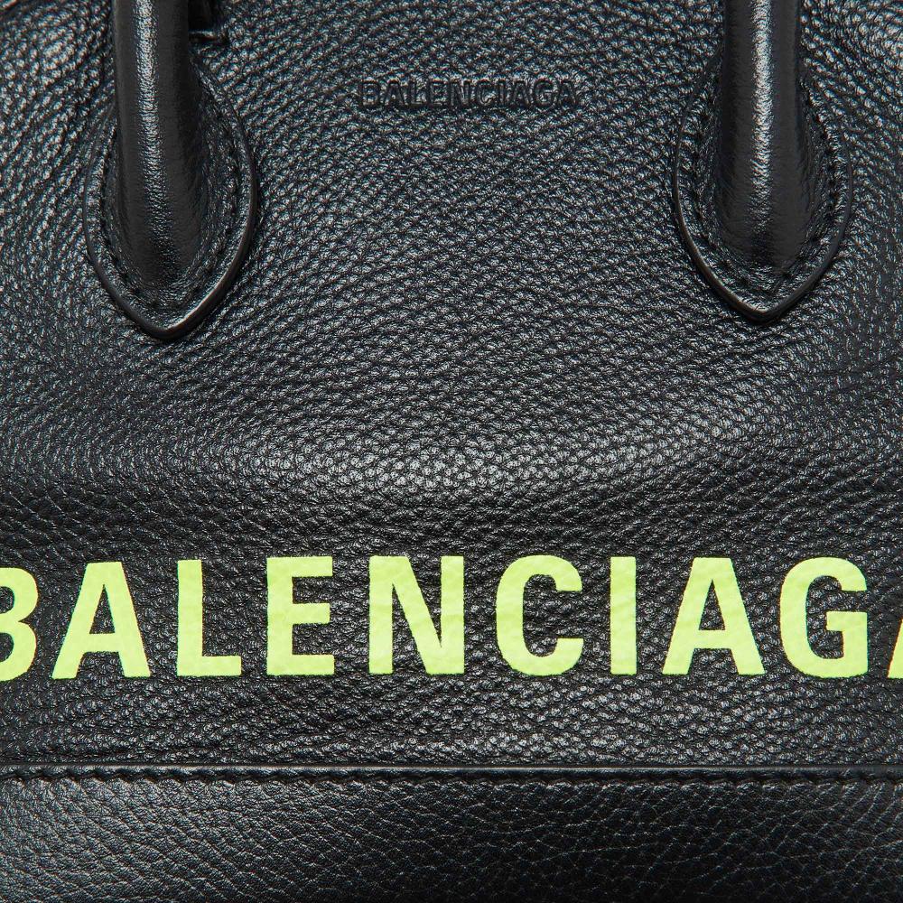 Black Leather Balenciaga Ville