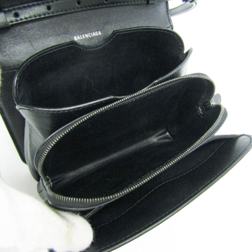 Black Leather Balenciaga Shoulder Bag