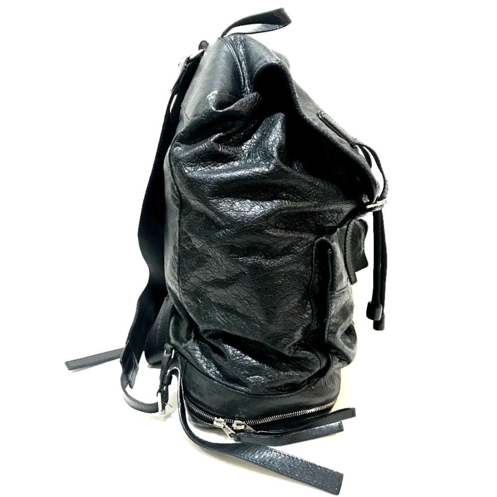 Black Leather Balenciaga Backpack