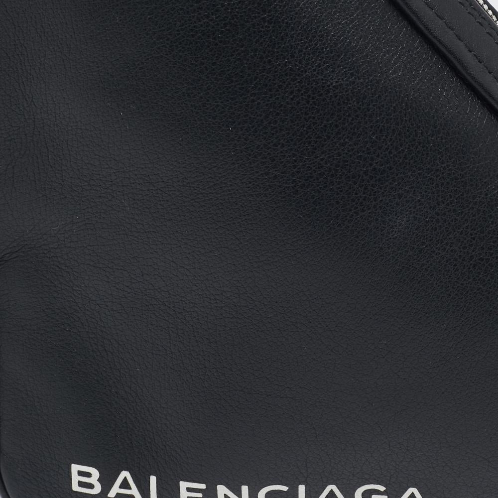 Black Leather Balenciaga Pouch