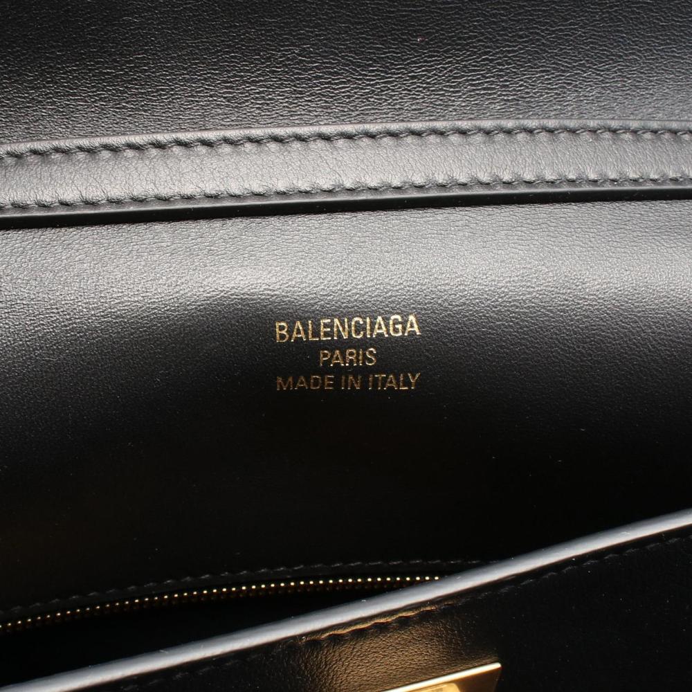 Black Leather Balenciaga Handbag