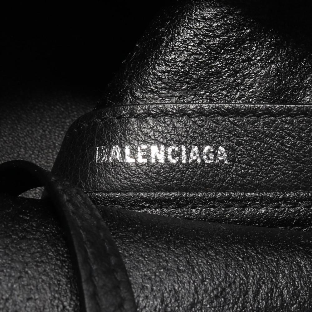 Black Leather Balenciaga Cabas