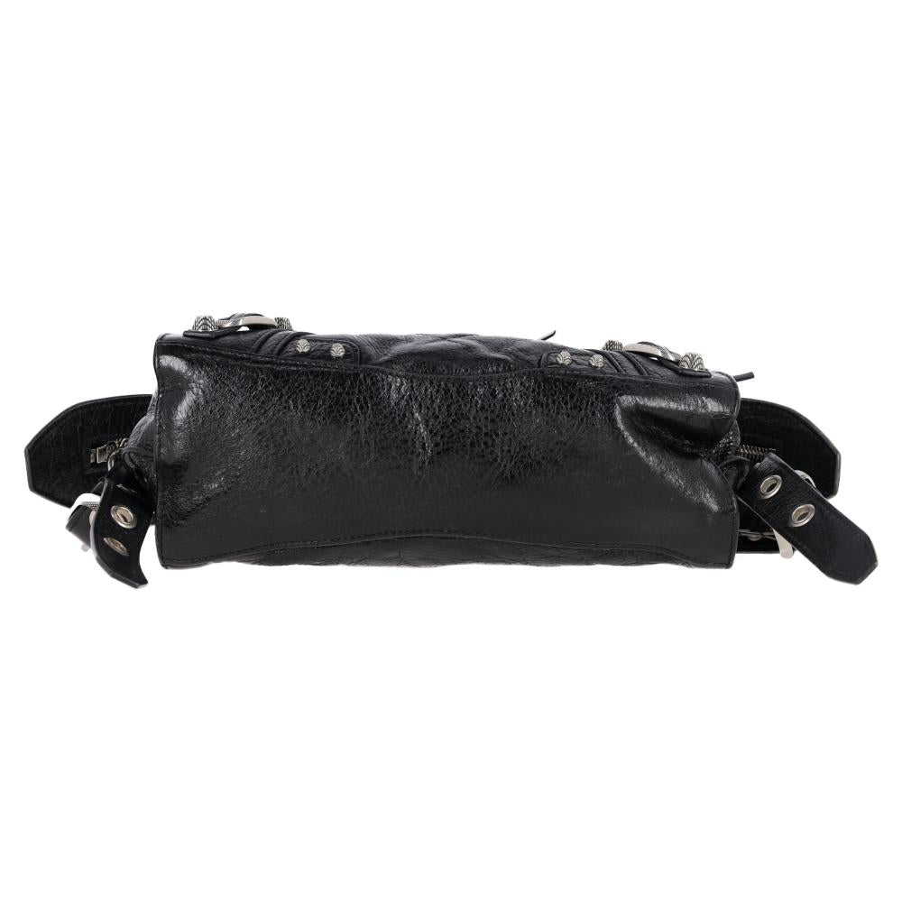 Black Leather Balenciaga Handbag