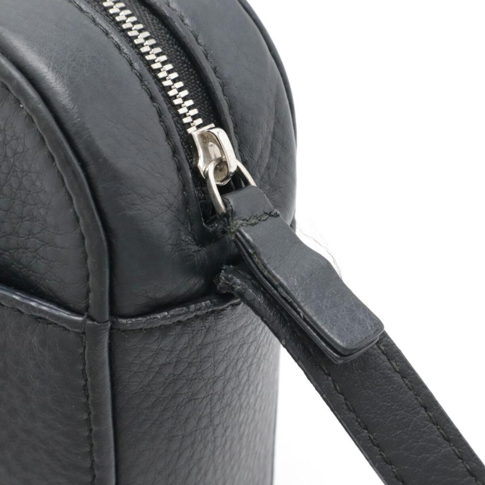 Black Leather Balenciaga Shoulder Bag