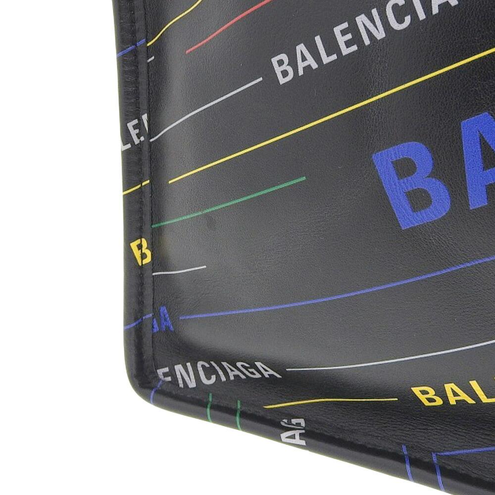 Black Leather Balenciaga Shopper