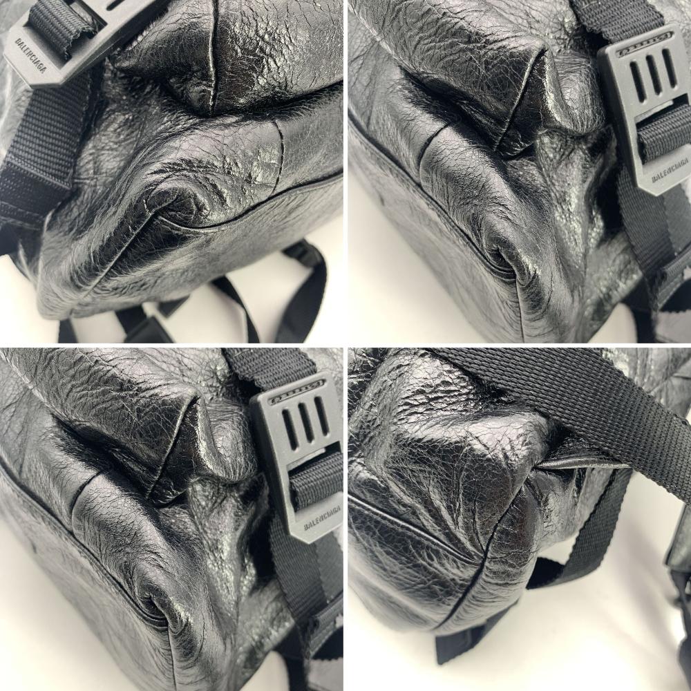 Black Leather Balenciaga Backpack