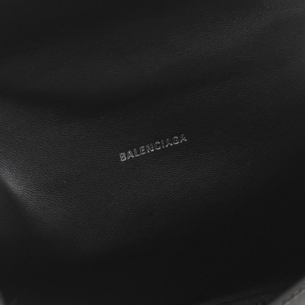 Black Leather Balenciaga Hourglass