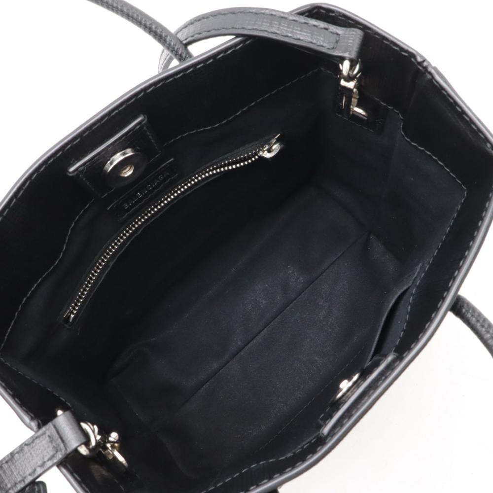Black Leather Balenciaga Tote