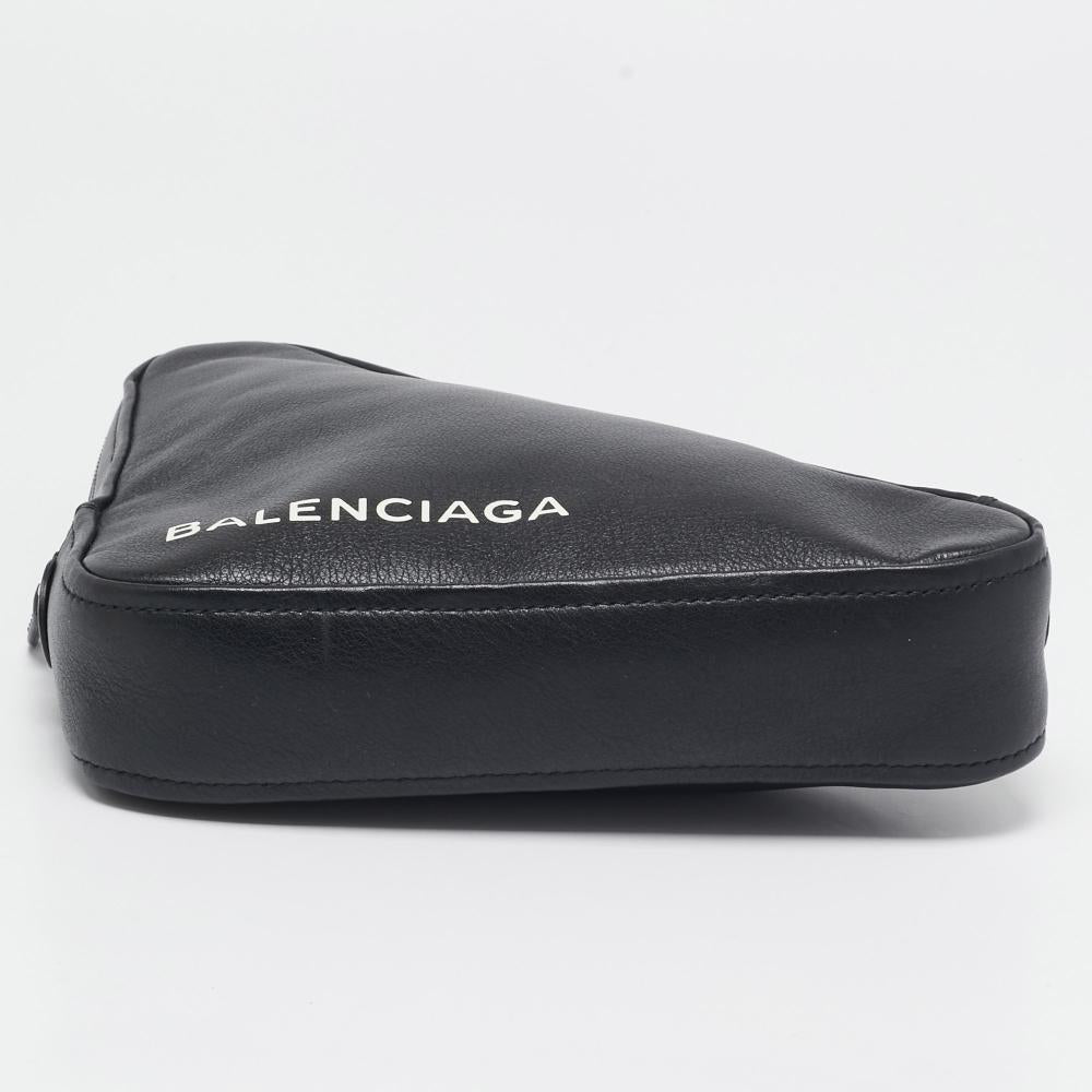 Black Leather Balenciaga Pouch