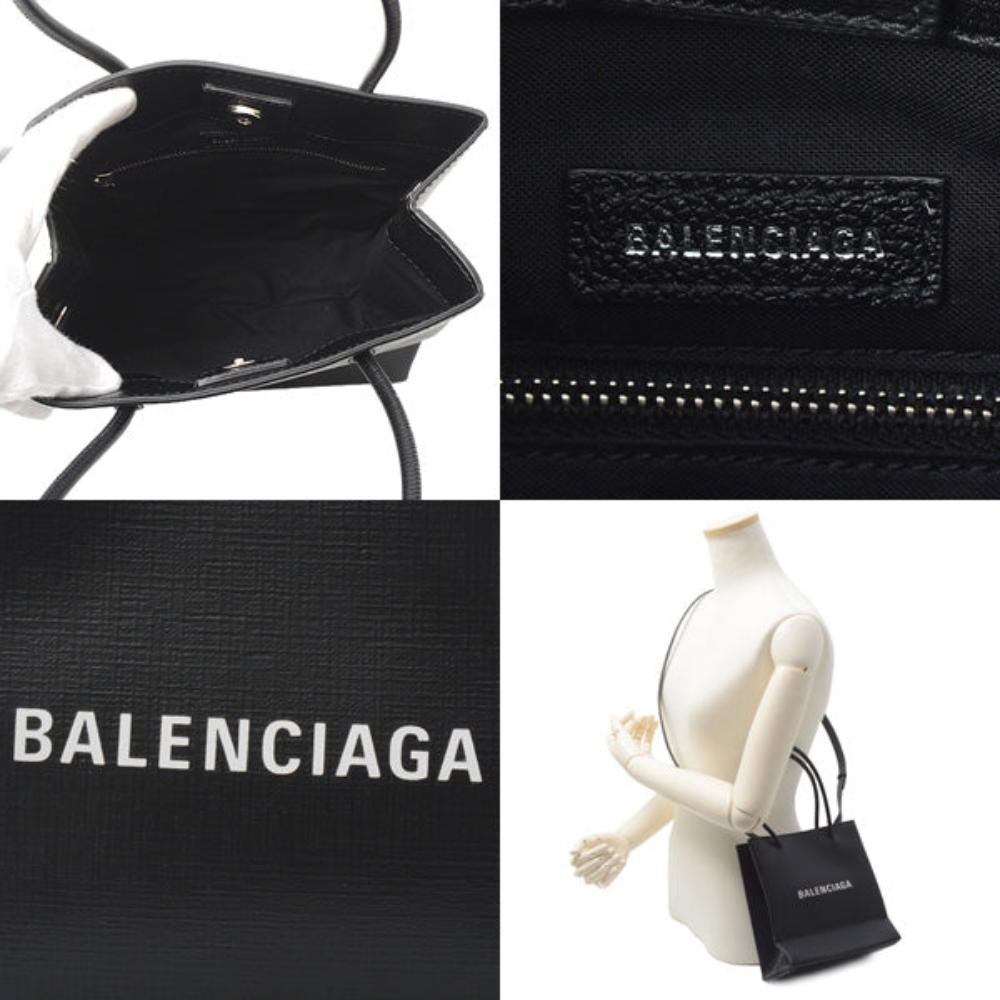 Black Leather Balenciaga Tote