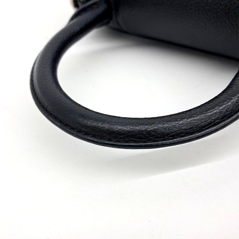 Black Leather Balenciaga Hourglass
