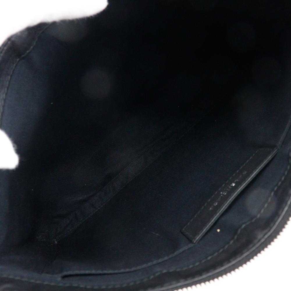 Black Leather Balenciaga Clutch