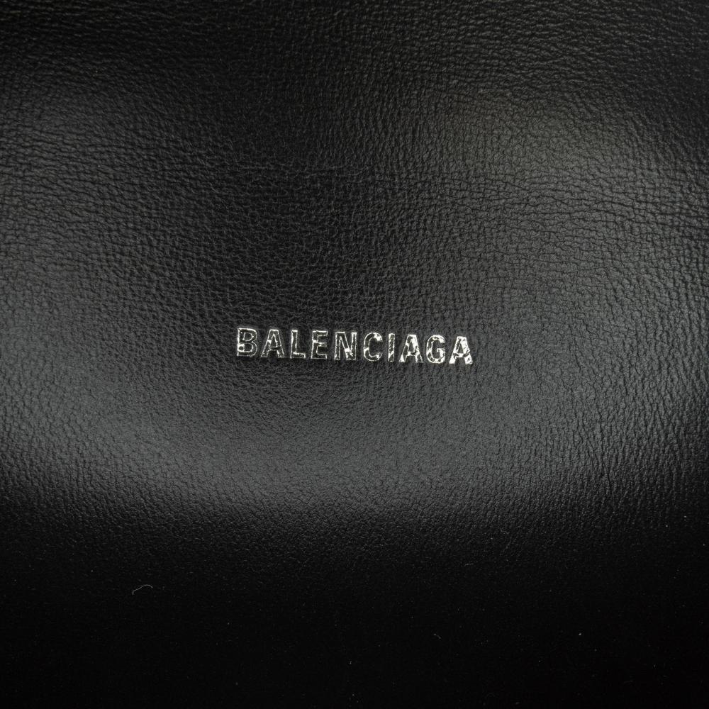 Black Leather Balenciaga Hourglass