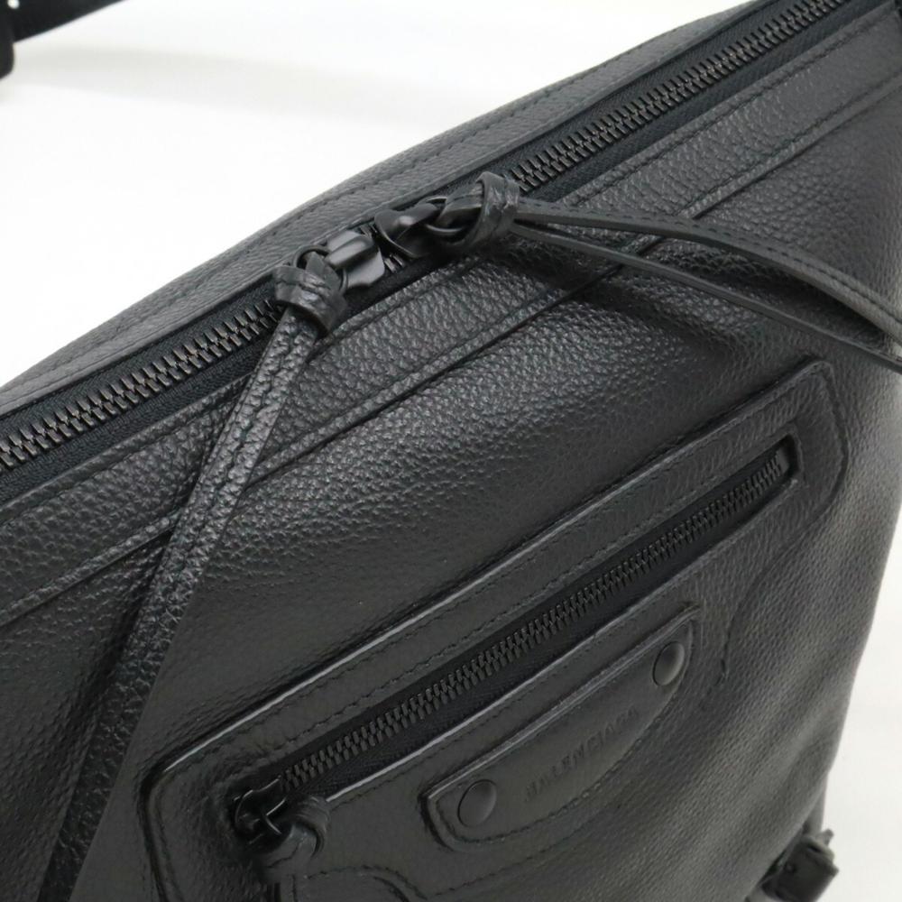 Black Leather Balenciaga Shoulder Bag