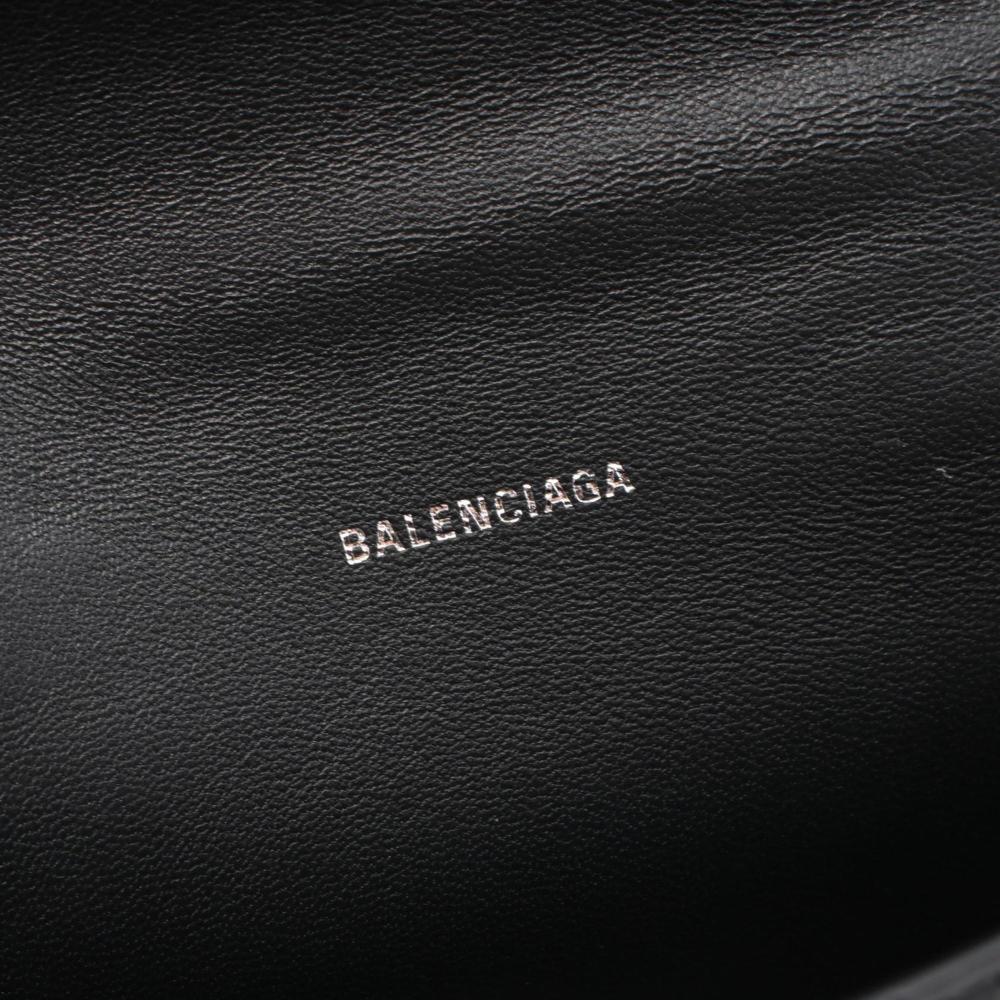 Black Leather Balenciaga Hourglass