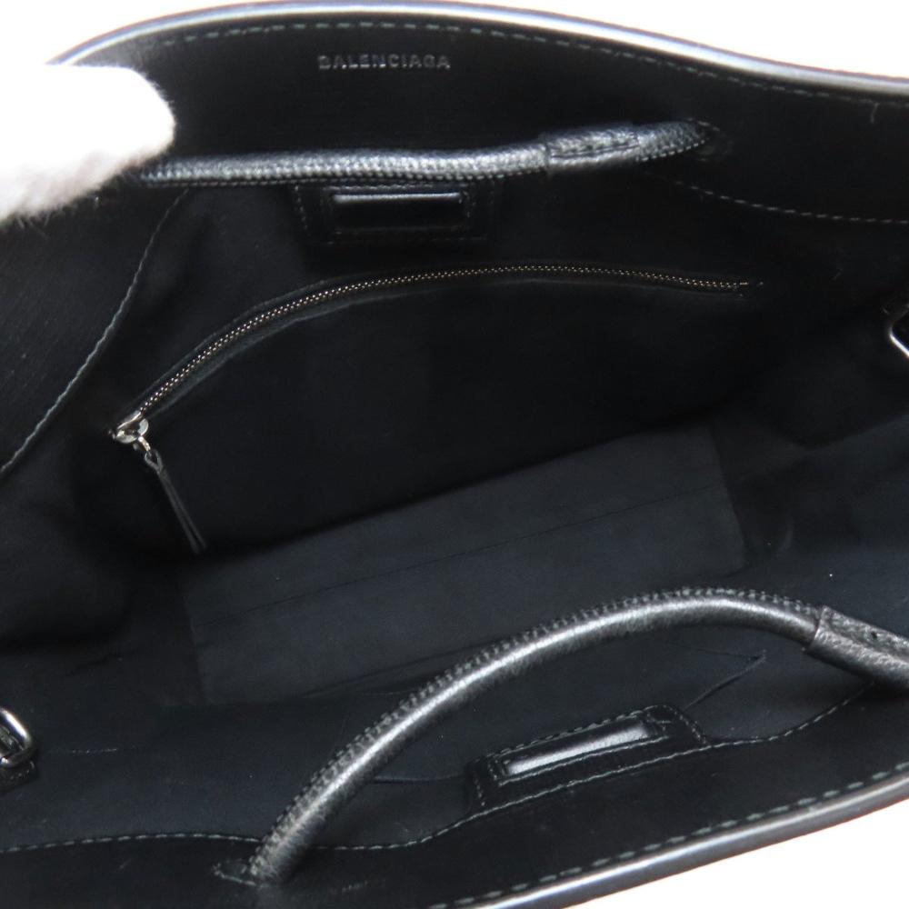 Black Leather Balenciaga Tote