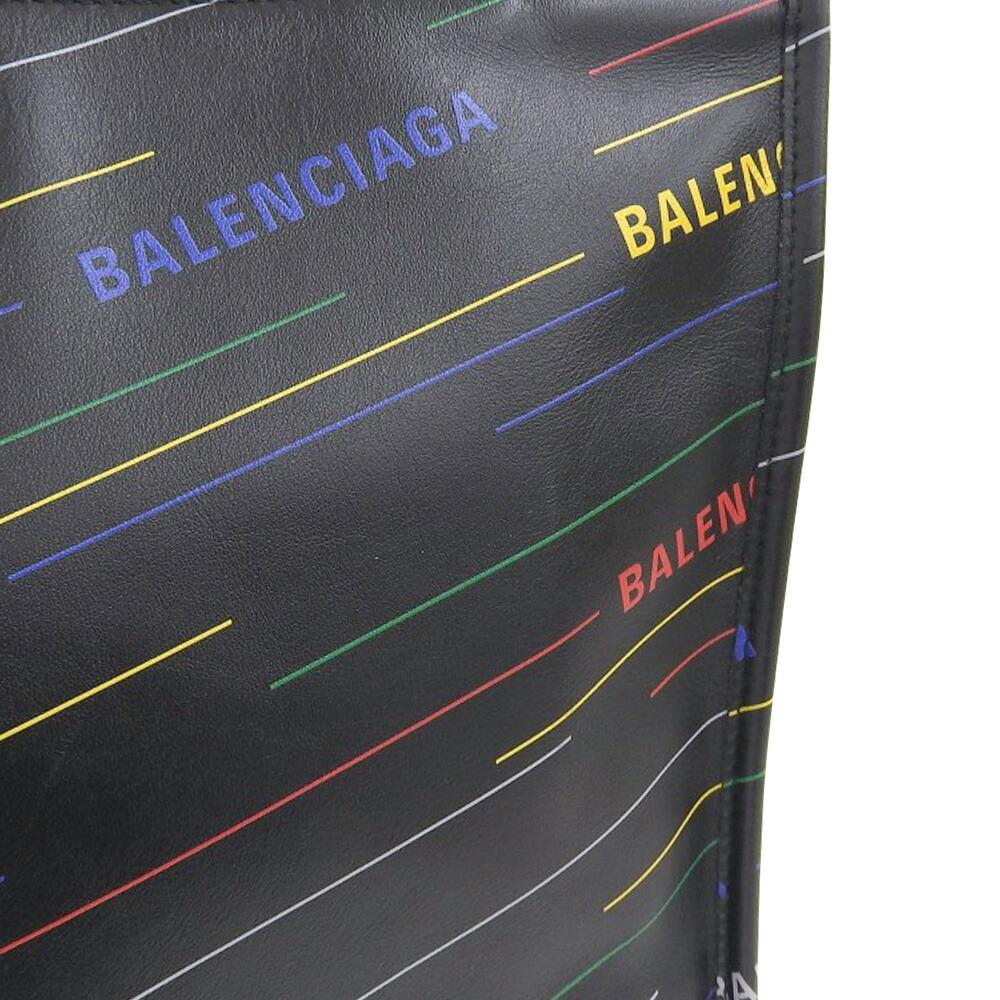 Black Leather Balenciaga Shopper