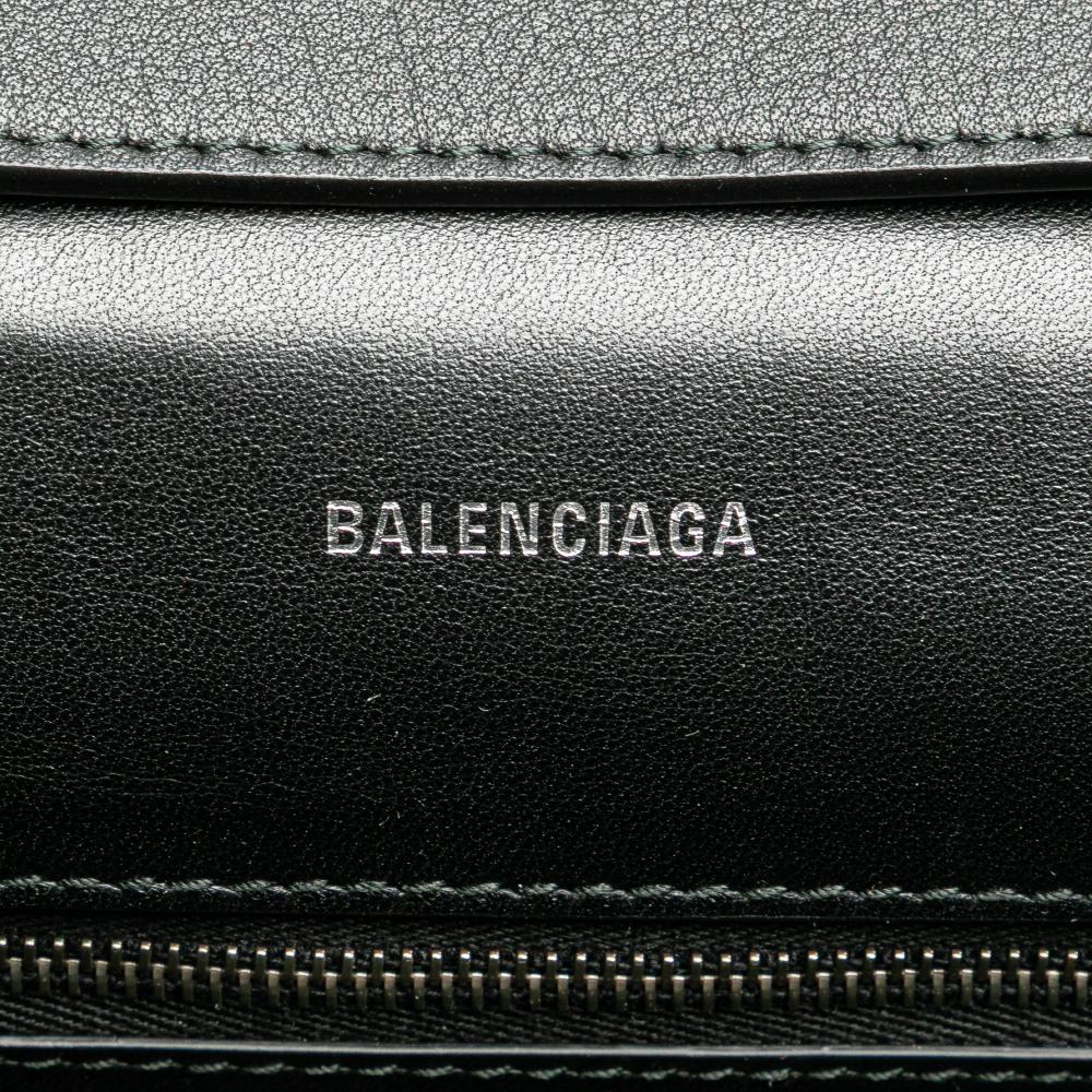 Black Leather Balenciaga Hourglass