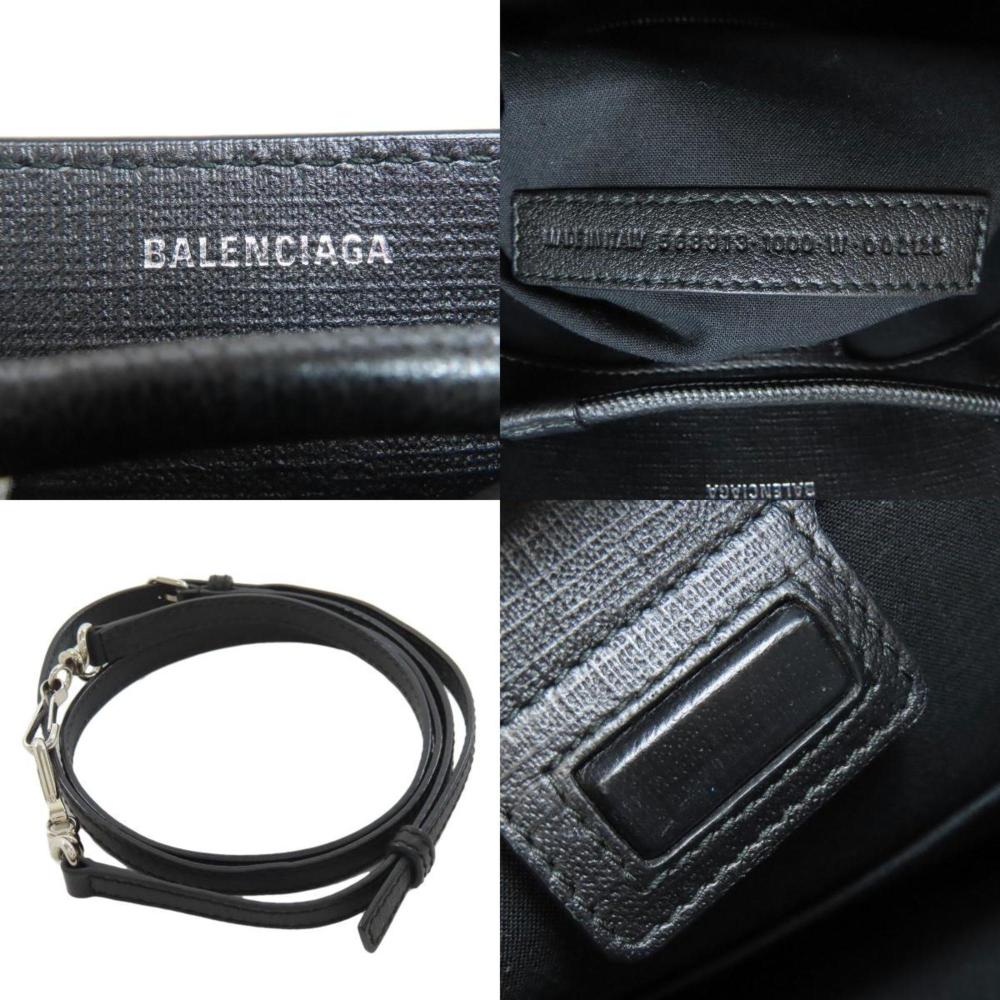 Black Leather Balenciaga Tote