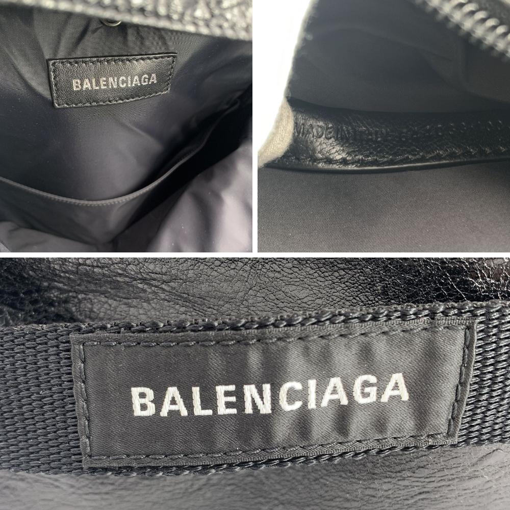 Black Leather Balenciaga Backpack