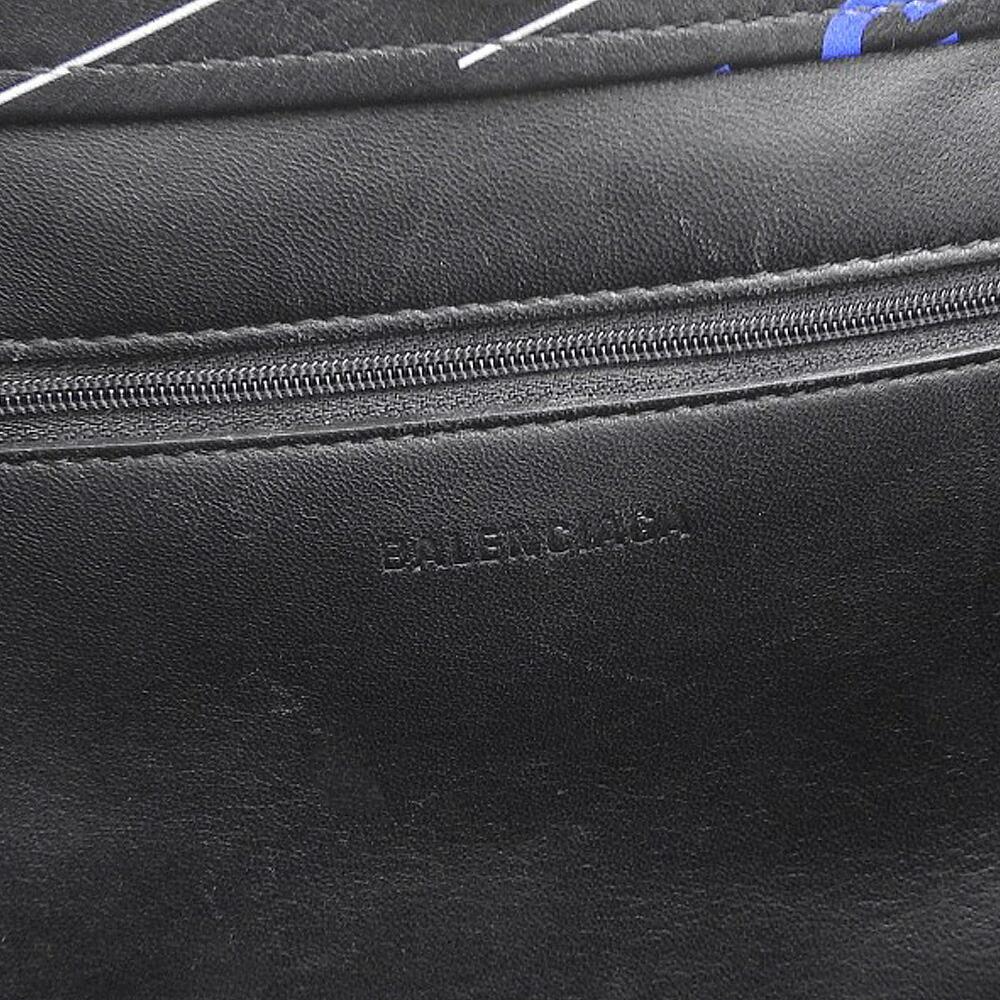 Black Leather Balenciaga Shopper