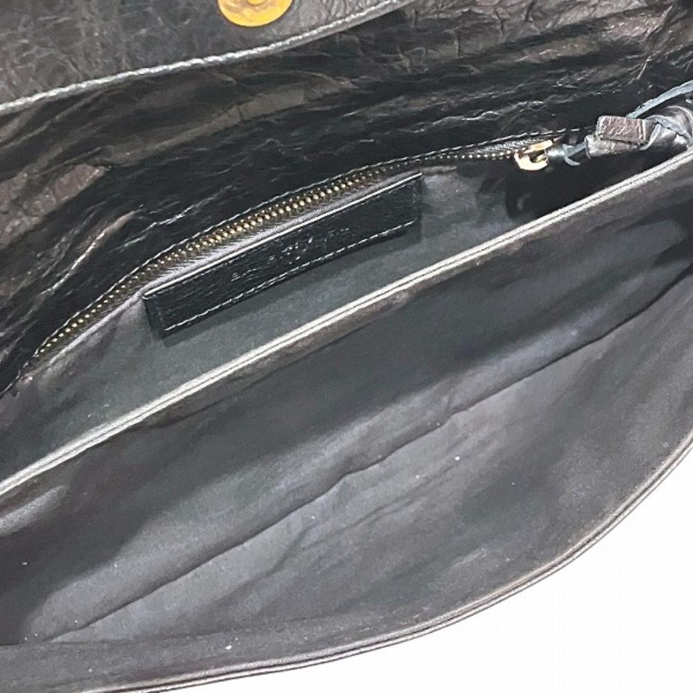 Black Leather Balenciaga Giant