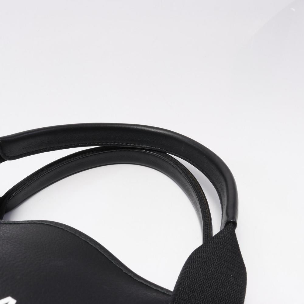 Black Leather Balenciaga Cabas