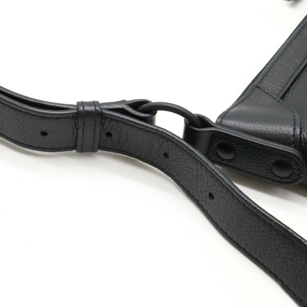 Black Leather Balenciaga Shoulder Bag