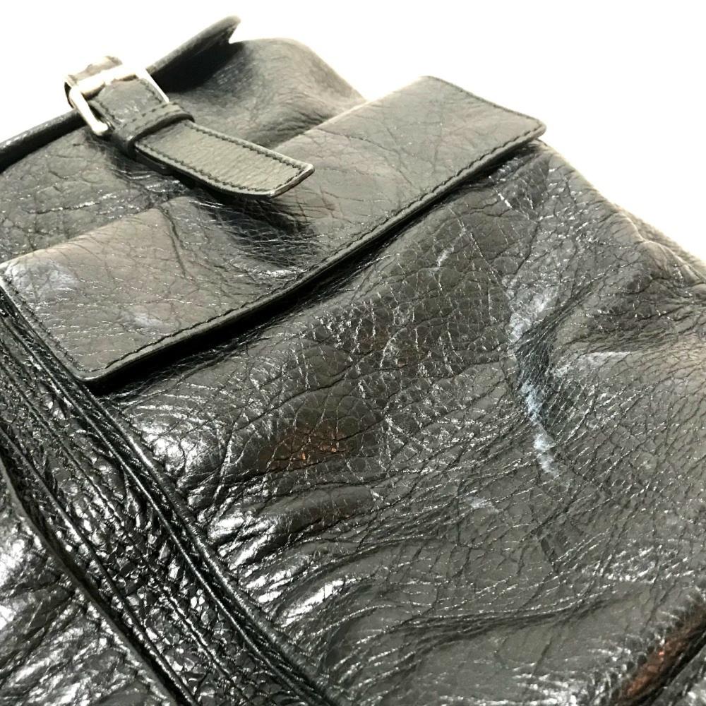 Black Leather Balenciaga Backpack