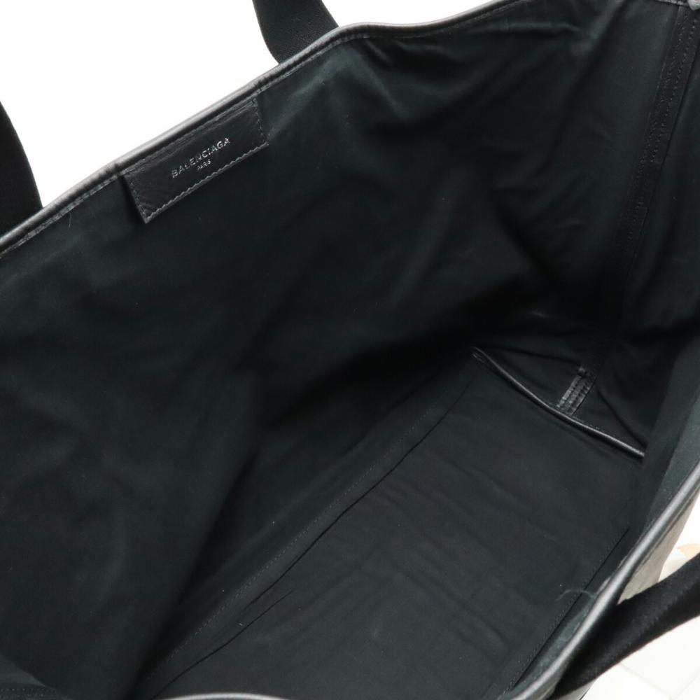 Black Leather Balenciaga Cabas