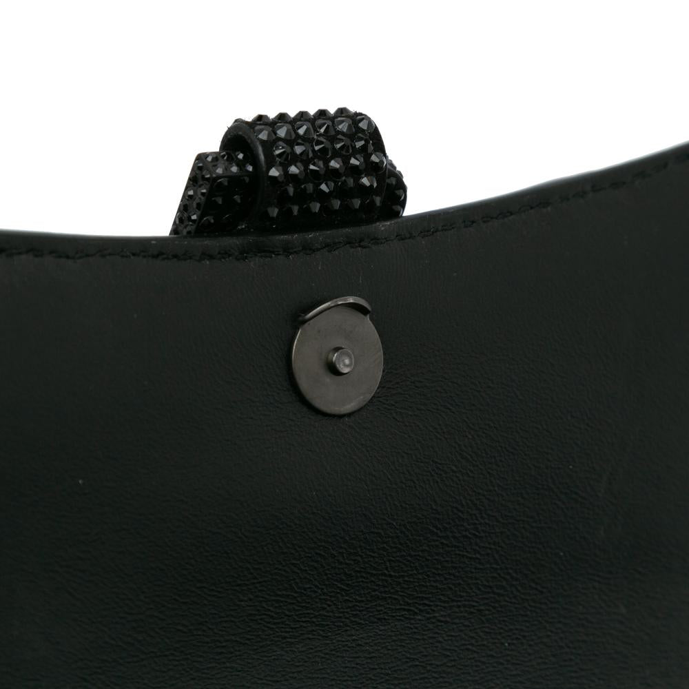 Black Leather Balenciaga Hourglass