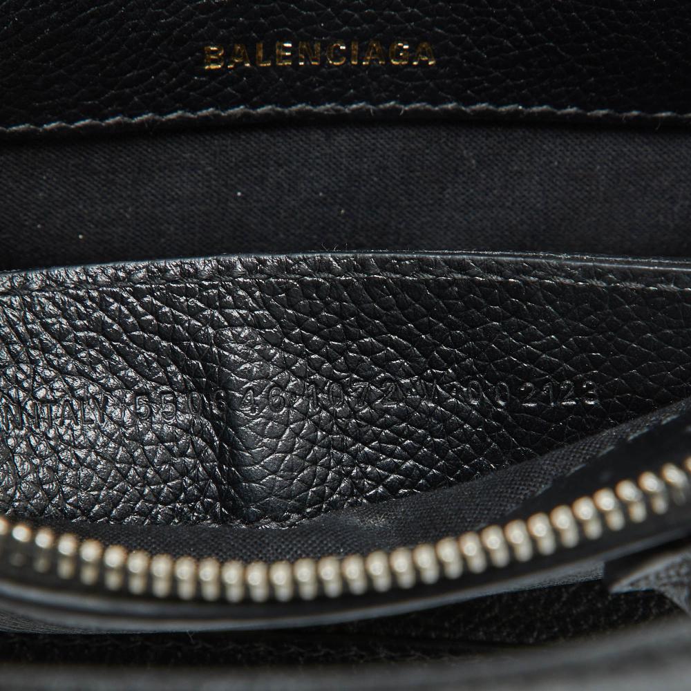 Black Leather Balenciaga Ville