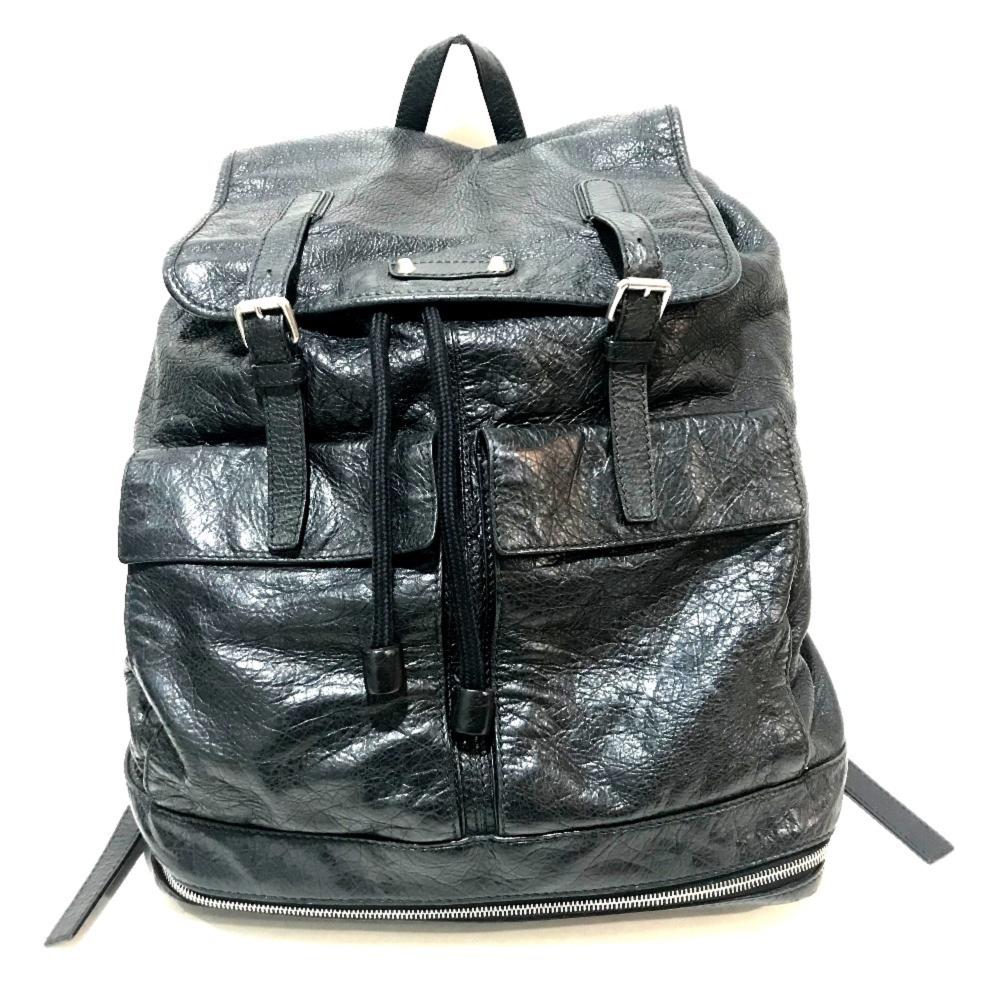 Black Leather Balenciaga Backpack