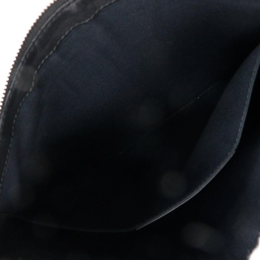 Black Leather Balenciaga Clutch